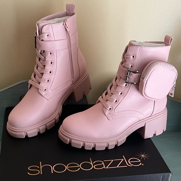 Shoe Dazzle Shoes - 🆕Tanzi Chalk Pink Booties, NIB